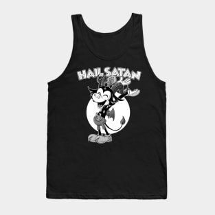 HAIL SATAN Baphomet 30s retro Cartoon Blackcraft Cute Tank Top